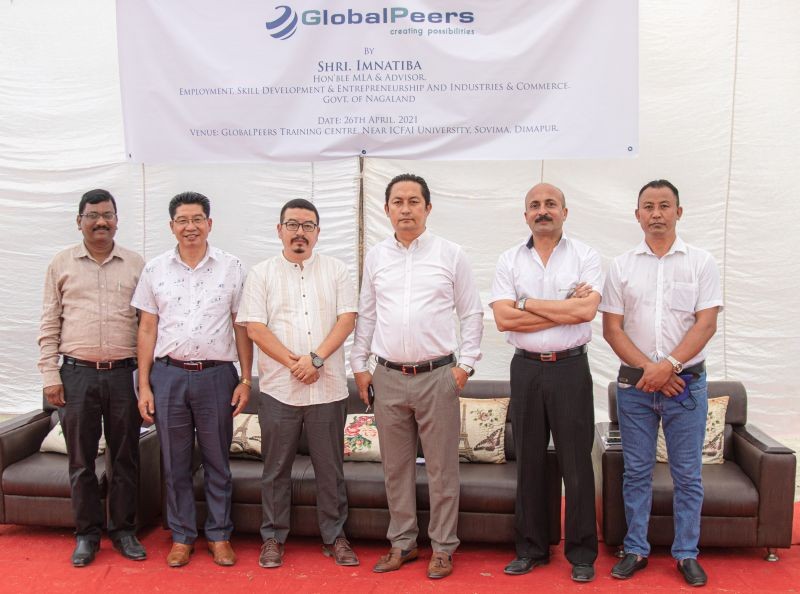 Advisor Imnatiba with others during the inauguration of construction training centre at Dimapur held on April 26. (Photo Courtesy: GlobalPeers)